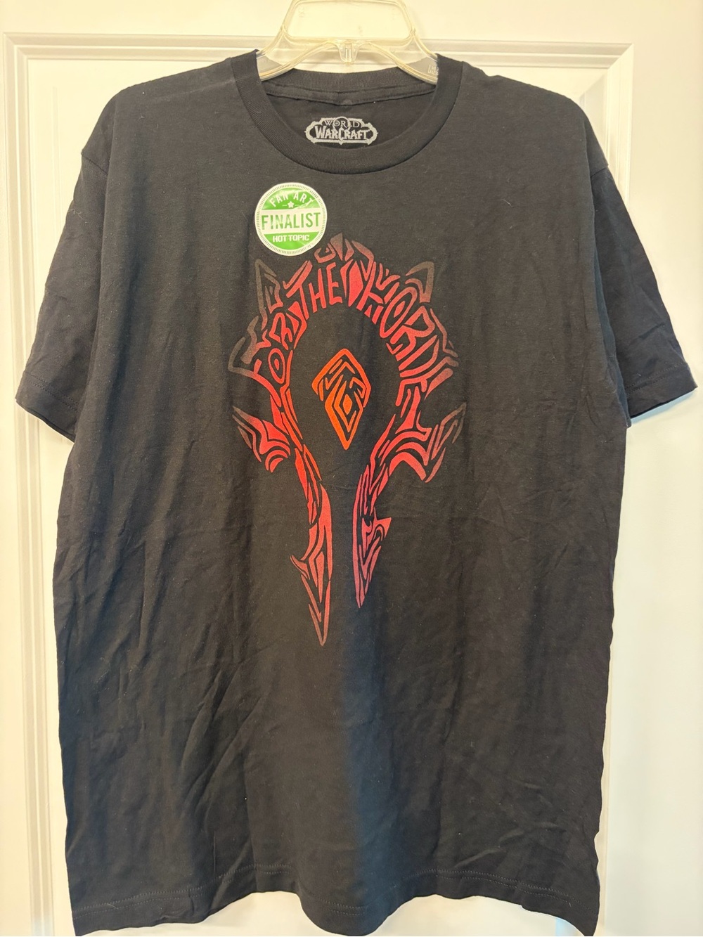 World of Warcraft Horde Logo Hot Topic Fan Art Finalist T Shirt Black New Large
